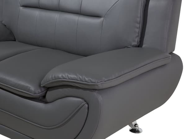 2-sits Soffa Grå Konstläder Dyna Modern
