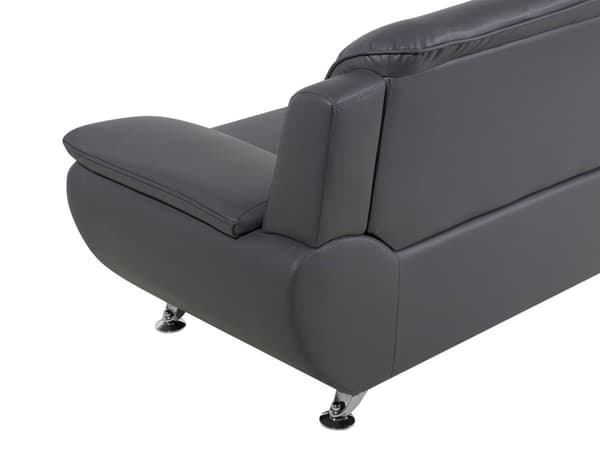 2-sits Soffa Grå Konstläder Dyna Modern
