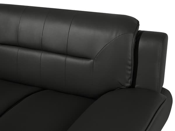 2-sits Soffa Svart Konstläder Dyna Modern