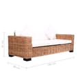 Miniatyrbillede 9 af 9: vidaXL sofasæt i 15 dele i naturlig rattan