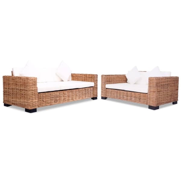 vidaXL sofasæt i 15 dele i naturlig rattan