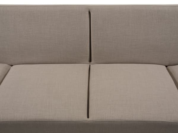 Vuodesohva beige 190 x 81 x 89 cm kangasverhoilu kahdelle säädettävä käsinoja