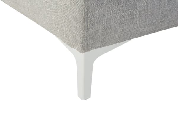 Kulmasohva vaaleanharmaa 290 x 148 x 86 cm polyesteri metalli puu neljälle oikea
