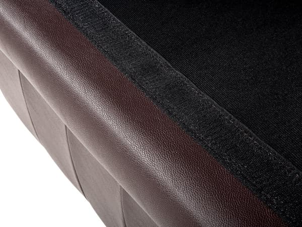 Sohva ruskea 195 x 70 x 75 cm nahkaverhoilu kolmelle chesterfield irrotettavat päälliset