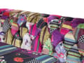 Pikkukuva 9 / 11: Sohva violetti 200 x 71 x 96 cm kangasverhoilu tilkkutäkkikuvio chesterfield kolmelle