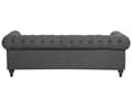 Pikkukuva 6 / 11: Sohva harmaa 202 x 70 x 75 cm kangasverhoilu kolmelle chesterfield
