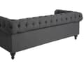 Pikkukuva 7 / 11: Sohva harmaa 202 x 70 x 75 cm kangasverhoilu kolmelle chesterfield