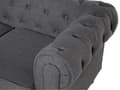 Pikkukuva 8 / 11: Sohva harmaa 202 x 70 x 75 cm kangasverhoilu kolmelle chesterfield