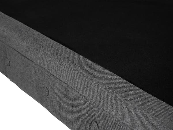 Sohva harmaa 202 x 70 x 75 cm kangasverhoilu kolmelle chesterfield