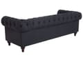 Pikkukuva 6 / 11: Sohva grafiitinharmaa 202 x 70 x 75 cm kangasverhoilu kolmelle chesterfield
