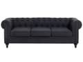 Pikkukuva 1 / 11: Sohva grafiitinharmaa 202 x 70 x 75 cm kangasverhoilu kolmelle chesterfield