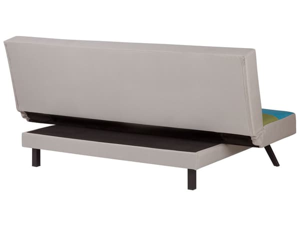 Vuodesohva monivärinen 188 x 85 x 93 cm polyesteri kolmelle tilkkutäkki metalli puu