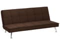 Pikkukuva 4 / 9: Vuodesohva ruskea 145 x 68 x 75 cm polyesteri kolmelle metalli puu käsinojaton