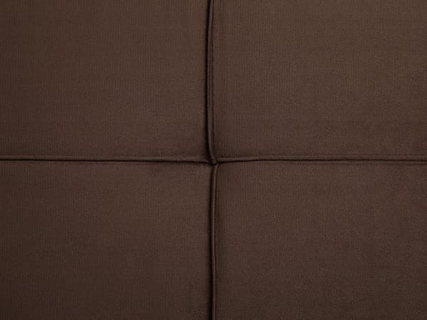 Vuodesohva ruskea 145 x 68 x 75 cm polyesteri kolmelle metalli puu käsinojaton