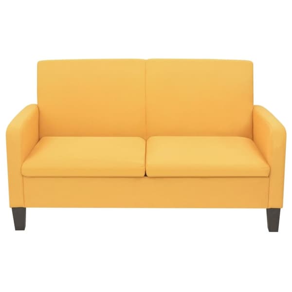 vidaXL 2-sitssoffa 135x65x76 cm gul