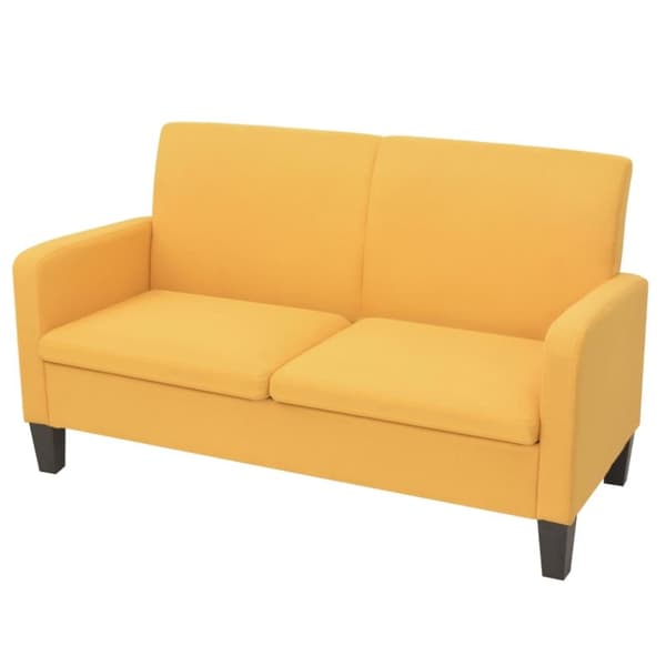 vidaXL 2-sitssoffa 135x65x76 cm gul