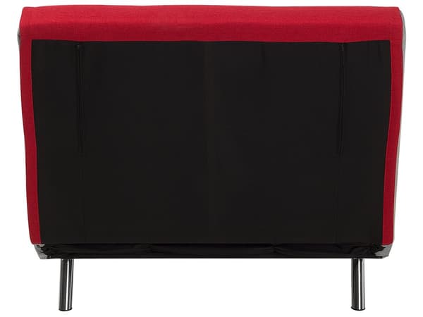 Bäddsoffa Röd Tyg Bäddsoffa Utfällbar Stol Säng
