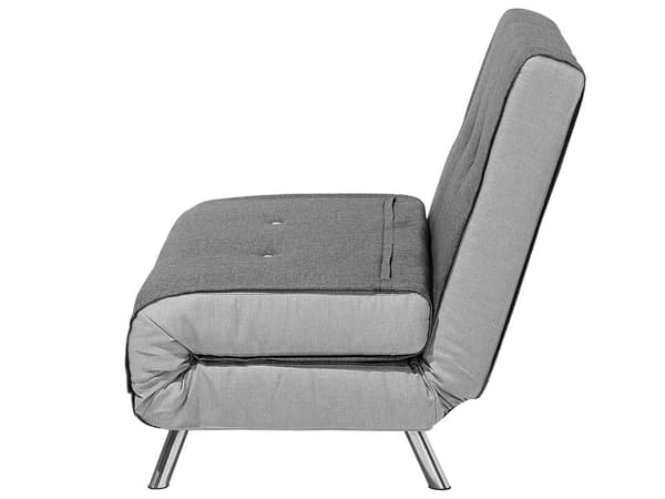 Bäddsoffa Mörkgrå Tyg Bäddsoffa Utfällbar Stol Säng