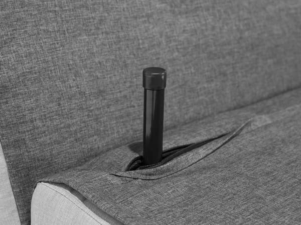 Bäddsoffa Mörkgrå Tyg Bäddsoffa Utfällbar Stol Säng