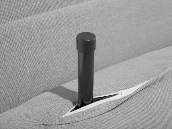 Små Bäddsoffa Ljusgrå Tyg 1-sits Utfällbar Sovfunktion Armlös Skandinavisk