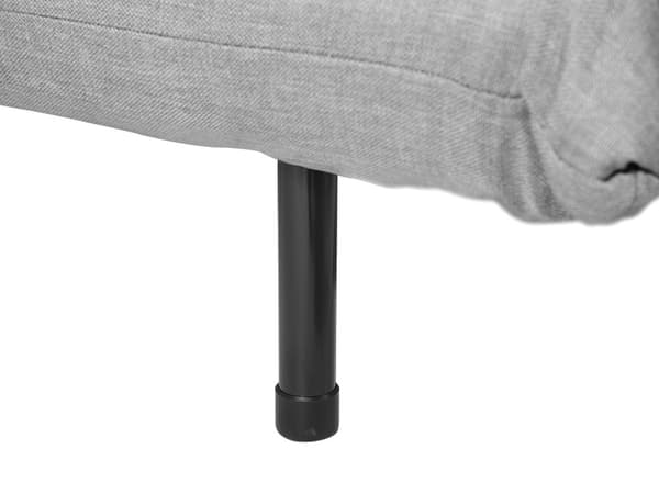Små Bäddsoffa Ljusgrå Tyg 1-sits Utfällbar Sovfunktion Armlös Skandinavisk