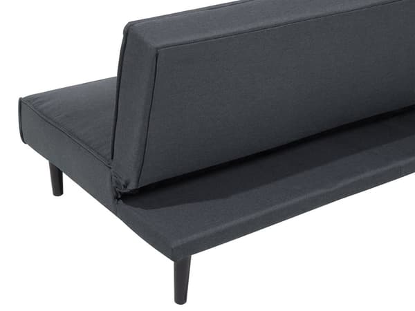 Bäddsoffa Mörkgrå 3-sits Knappar Klick Klack