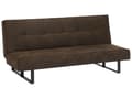 Miniatyrbild 5 av 11: Bäddsoffa Brun Konstläder Modernt Vardagsrum 3-sits Armlös Minimalistisk Design