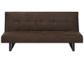 Miniatyrbild 1 av 11: Bäddsoffa Brun Konstläder Modernt Vardagsrum 3-sits Armlös Minimalistisk Design