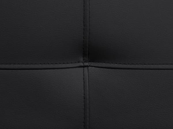 Bäddsoffa Svart Konstläder Modernt Vardagsrum 3-sits Armlös Minimalistisk Design