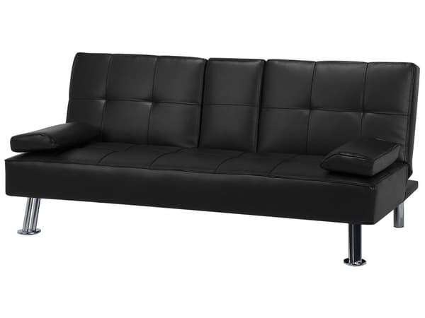 Bäddsoffa Svart 3-sits Klick Klack