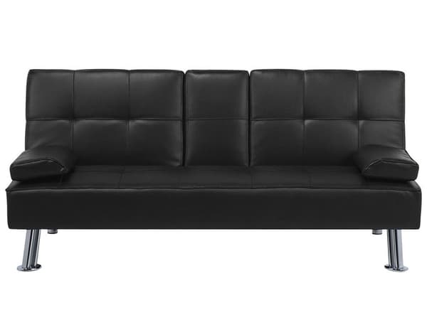Bäddsoffa Svart 3-sits Klick Klack