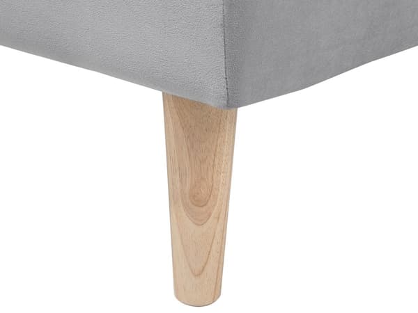 Bäddsoffa Ljusgrå 3-sits Tillbakalutande Ryggstöd Stickad