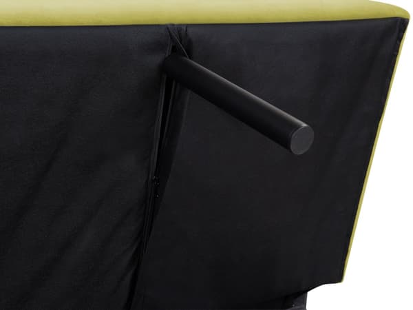 Bäddsoffa Olivgrön 3-sits Tillbakalutande Ryggstöd Stickad