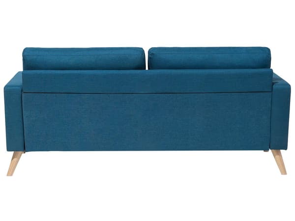 Soffa Blå Tyg Klädsel 2-sits Knappar
