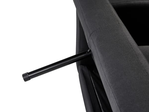 Bäddsoffa Svart Tyg Stoppad 3-sits Trä Ben Modernt Minimalistiskt Vardagsrum