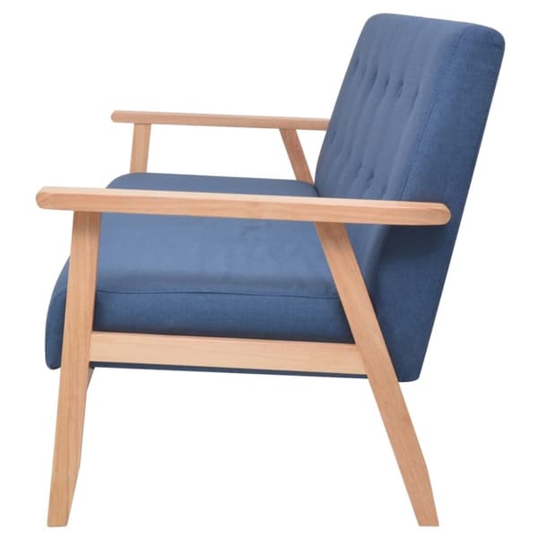 vidaXL 3-personers sofa stof blå