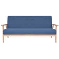 Miniatyrbillede 2 af 7: vidaXL 3-personers sofa stof blå