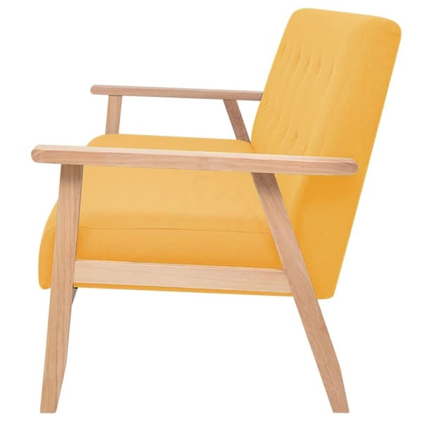 vidaXL 3-personers sofa stof gul