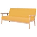 Miniatyrbillede 1 af 7: vidaXL 3-personers sofa stof gul