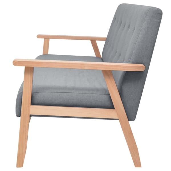 vidaXL 3-personers sofa i stof lysegrå