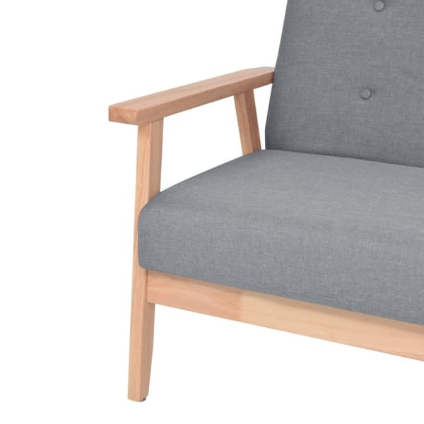 vidaXL 3-personers sofa i stof lysegrå
