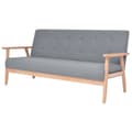 Miniatyrbillede 1 af 7: vidaXL 3-personers sofa i stof lysegrå