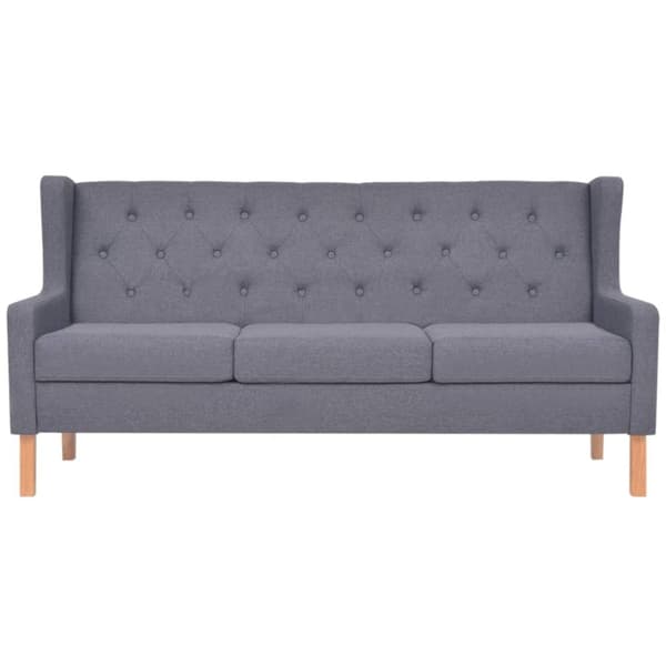 vidaXL 3-personers sofa i stof grå
