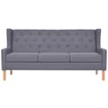 Miniatyrbillede 3 af 7: vidaXL 3-personers sofa i stof grå