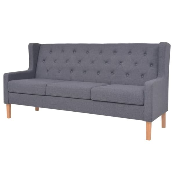 vidaXL 3-personers sofa i stof grå