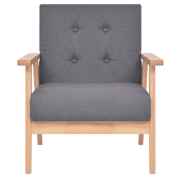 vidaXL sofasæt i 2 dele stof mørkegrå