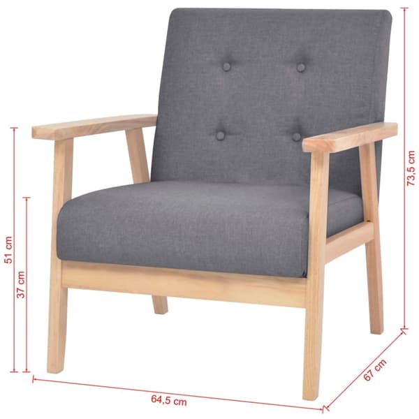 vidaXL sofasæt i 2 dele stof mørkegrå