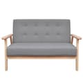 Miniatyrbillede 5 af 10: vidaXL sofasæt 3 dele stof lysegrå