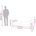Miniatyrbillede 11 af 11: vidaXL 2-personers sovesofa med armlæn imiteret ruskind brun