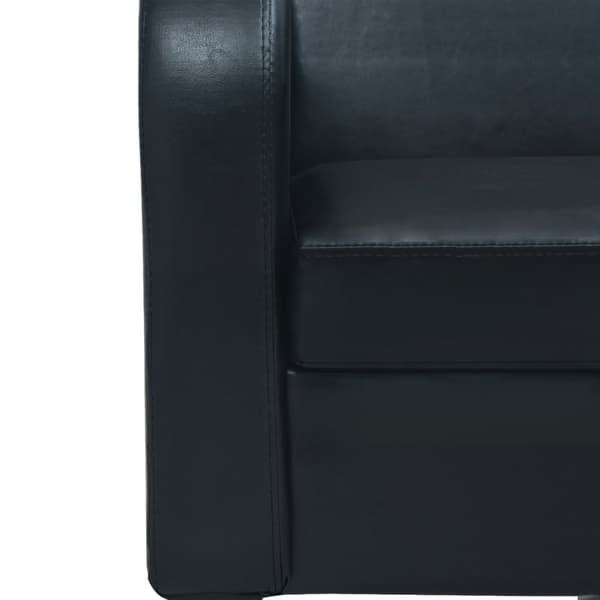 vidaXL 2-personers sofa kunstlæder sort